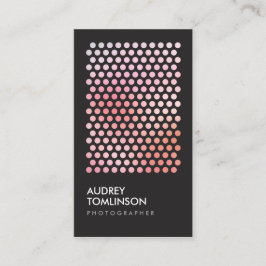 FOTOGRAFI CIRCLES MÖNSTER I BLACK (Lodrät) Visitkort