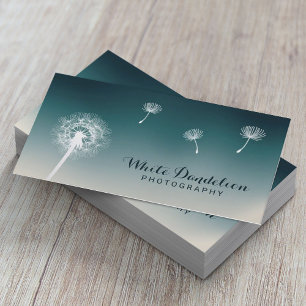 Fotografi Dandelion blåsningsfoto  Visitkort