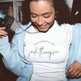 Fotografi efter Namn någon Färg-text T Shirt