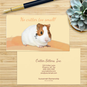 Fotografi för Cute Pet Sitter Guinea Gris Visitkort
