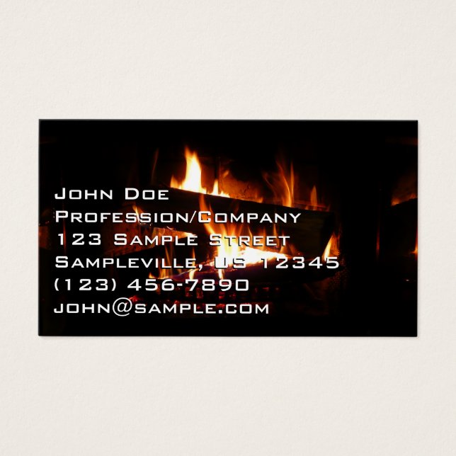 Fotografi för eldningsvinter visitkort (Framsidan)