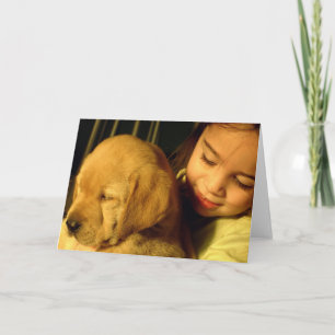 Fotografi för golden Retriever Puppy-Hund Kort