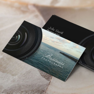 Fotografi för kameralinje över havet visitkort
