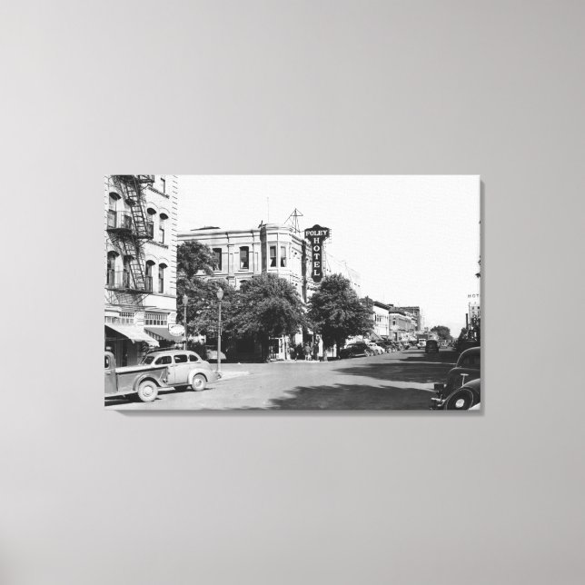 Fotografi för La Grande, Oregon Main Street View Canvastryck (Framsida)