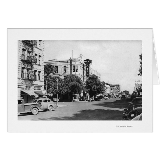 Fotografi för La Grande, Oregon Main Street View Hälsningskort (Framsidan Horizontal)