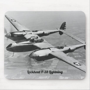 Fotografi för låsta P-38 Blixtflygplan Musmatta