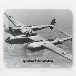 Fotografi för låsta P-38 Blixtflygplan Musmatta