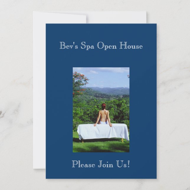 Fotografi för massage utomhus inbjudningar (Framsida)