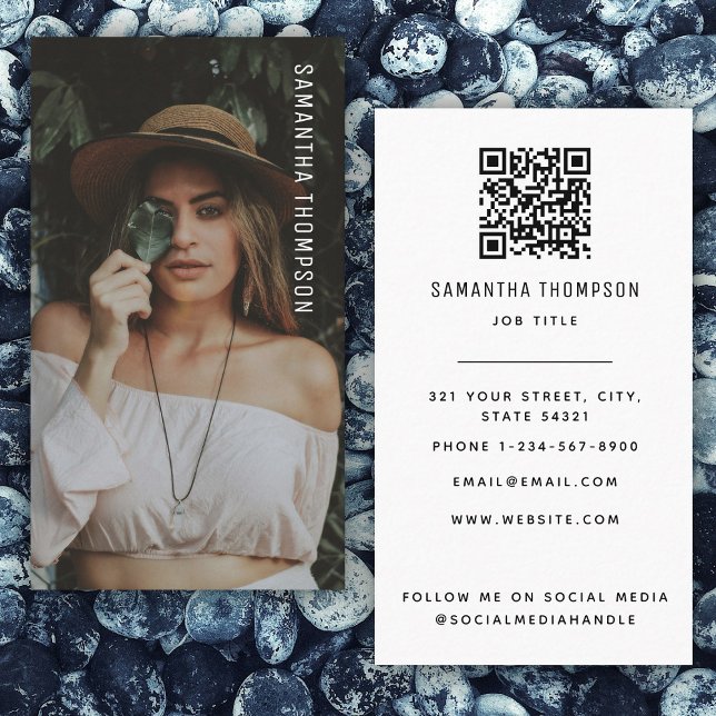 Fotografi för modern minimal Professionell Visitkort (Modern Minimalist Professional Photography Photo Business Card)