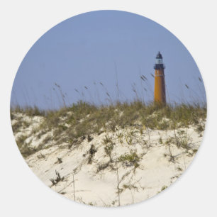 Fotografi för Ponce Inlet Lighthouse Florida Beach Runt Klistermärke