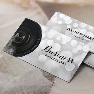Fotografi för silver för fotografkamera modern visitkort