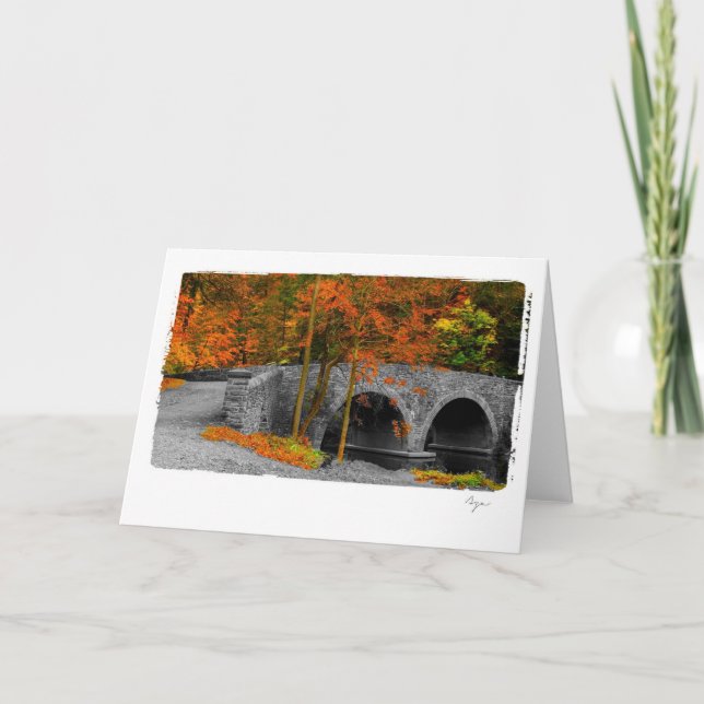 fotografi för tillfällen för höstdag tom kort (Framsida)