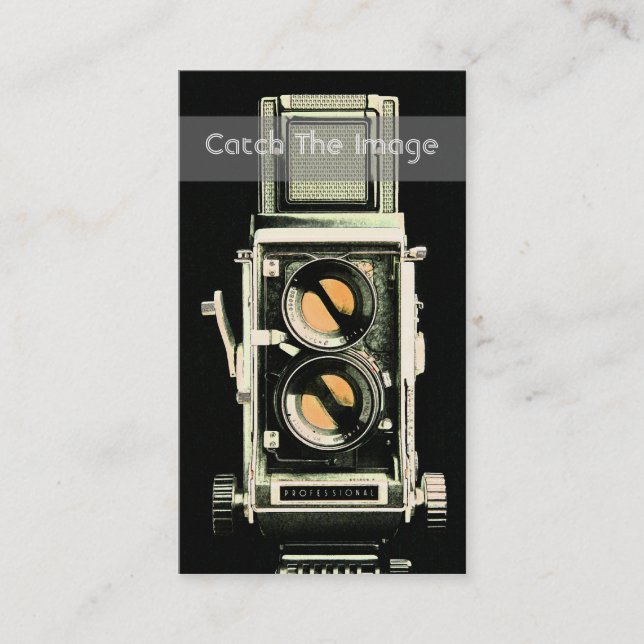Fotografi för Vinatge kameravisitkort Visitkort (Framsida)