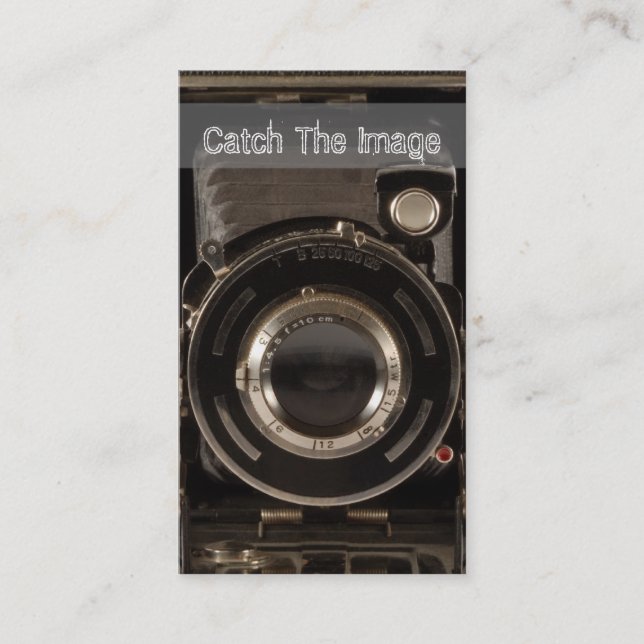 Fotografi för Vinatge kameravisitkort Visitkort (Framsida)