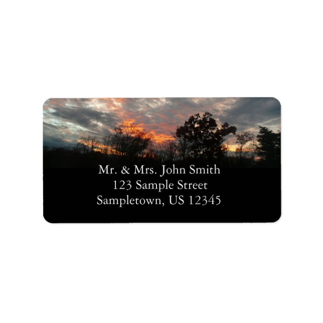 Fotografi för vintersunnelnatur adressetikett (Framsidan)