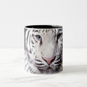 Fotografi för vitBengal tiger Två-Tonad Mugg