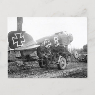 Fotografi för WW1-infångade tyska flygplan Vykort