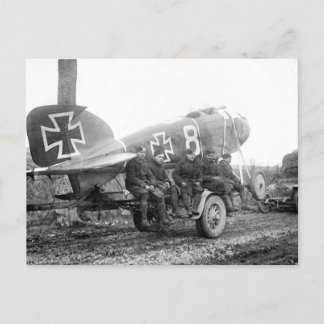 Fotografi för WW1-infångade tyska flygplan Vykort