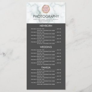 Fotografi Företag Din Logotyp Grå Marmor Meny