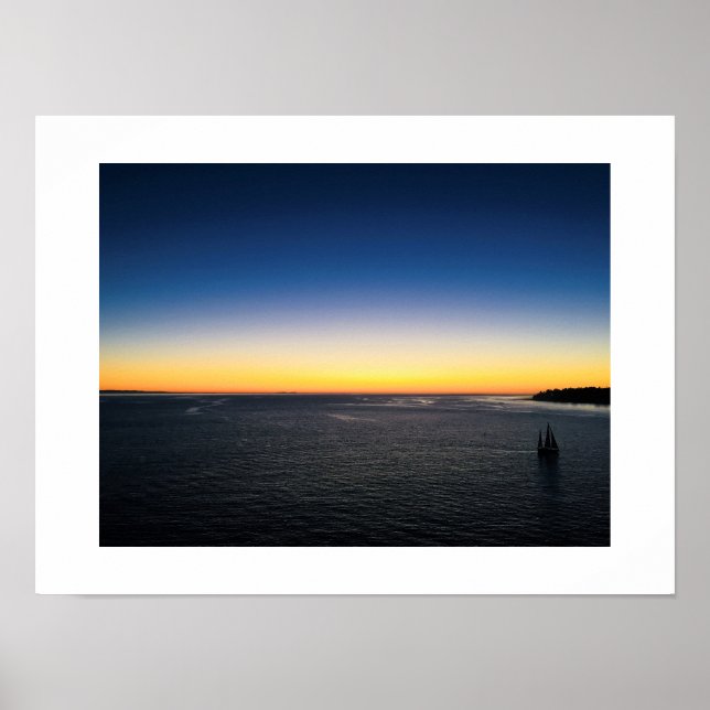 Fotografi från Harbour Sunset Färg Poster (Framsidan)