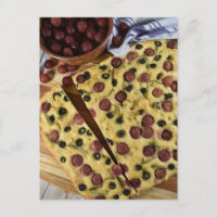 Fotografi, grafisk svart olive Focaccia Bread