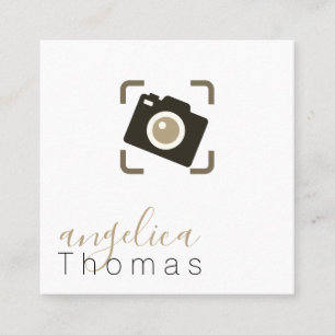 Fotografi Konstnär Designer Fyrkantigt Visitkort