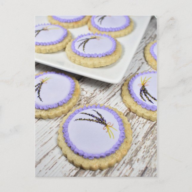 Fotografi - Lavender Shortbröd Cookies Vykort (Framsida)