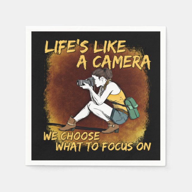 Fotografi - livet som en kameramottagare pappersservett (Framsidan)