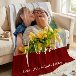 FOTOGRAFI Mormor Mormor Barnbarn Flanellfilt Fleecefilt