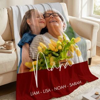 FOTOGRAFI Mormor Mormor Barnbarn Flanellfilt Fleecefilt