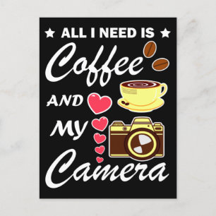 Fotografi- och kaffefunktionsoffert vykort