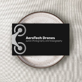 Fotografi och videografi av silver Aerial-Drone Visitkort