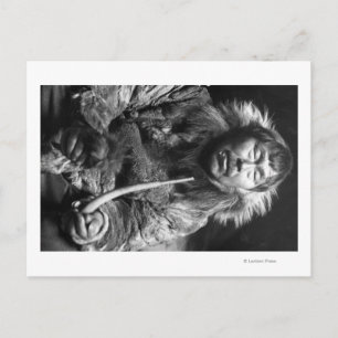 Fotografi över Alaska eskimo-rökpipa Vykort