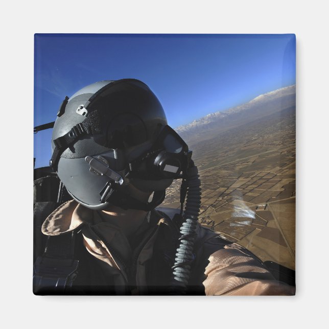 Fotografi över amerikansk Luft Force Aerial Combat Magnet (Framsidan)