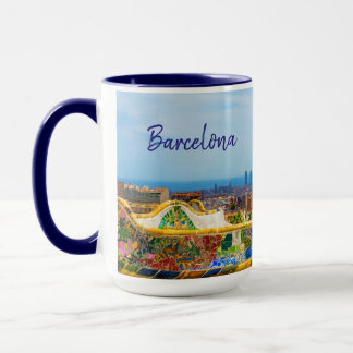 Fotografi över Barcelonaparken Guell Fine Art Mugg