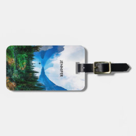 Fotografi över bergsområden i Rustic Land Bagagebricka