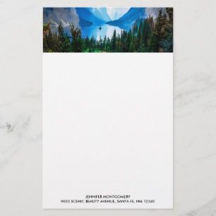 Fotografi över bergsområden i Rustic Land Brevpapper