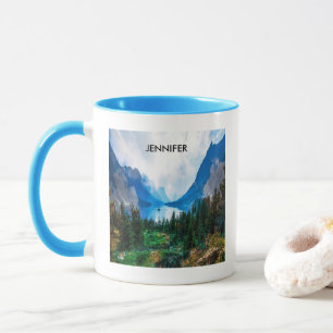 Fotografi över bergsområden i Rustic Land Mugg