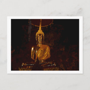 Fotografi över Buddha-statyn i sitta Vykort