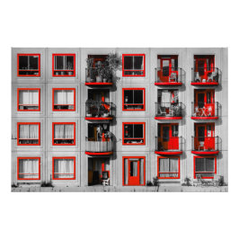 Fotografi över Byggnad av Red Facade Zuidoost Balc