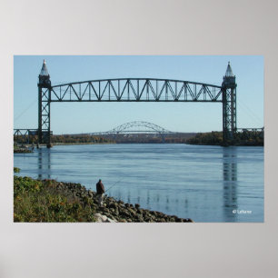 Fotografi över Cape Cod Canal Bridges Poster