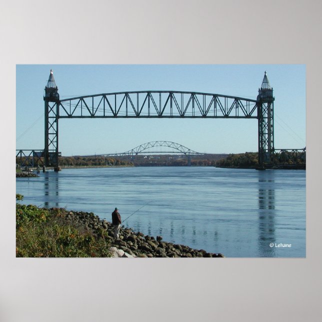 Fotografi över Cape Cod Canal Bridges Poster (Framsidan)