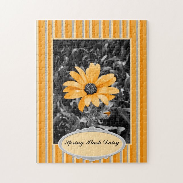 Fotografi över Flash African Daisy i Färg Stänk Vå Pussel (Vertikal)