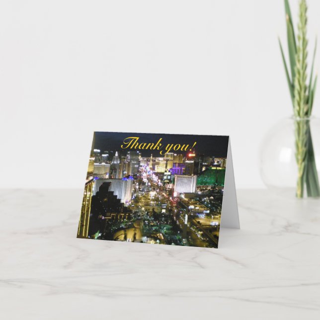 Fotografi över flygremsa i Las Vegas Tack Kort (Framsida)