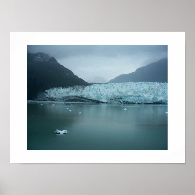 Fotografi över Glacier Bay Alaska Färg Poster (Framsidan)