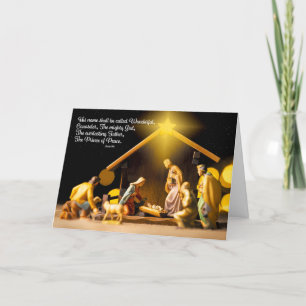 Fotografi över god jul Nativitetsscen Helgkort