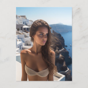 Fotografi över grekiska Mode Vykort