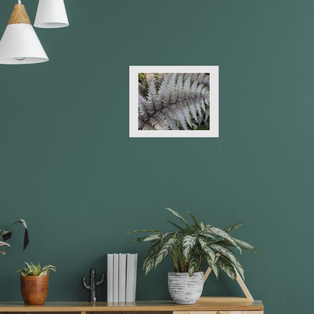 Fotografi över japansk målad Fern-Blommigt Poster (Vardagsrum 1)