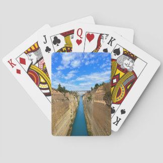 Fotografi över korintkanalen i Grekland Casinokort