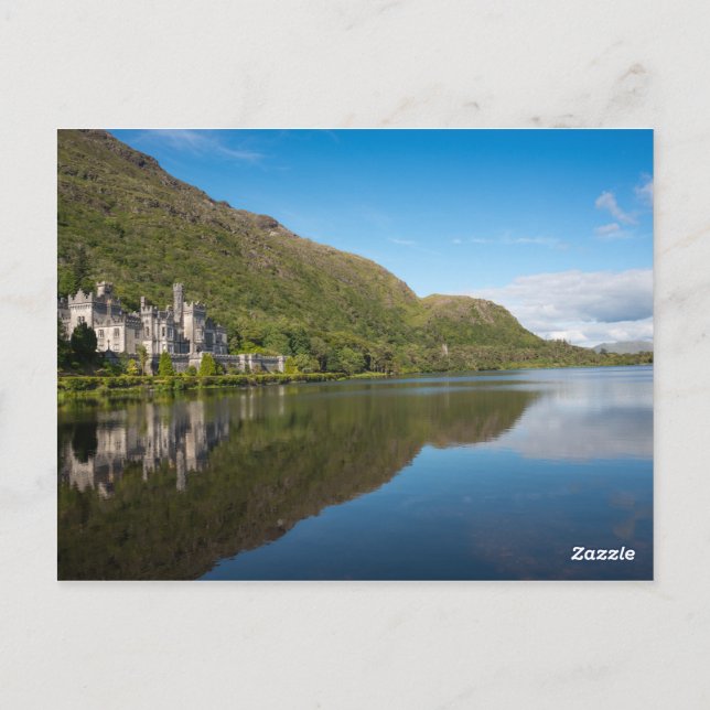 Fotografi över Kylemore Abbey i Connemara Ireland Vykort (Baksida)